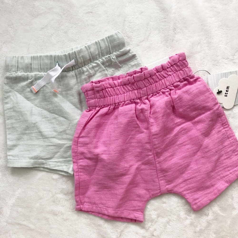 2 Pcs Stem Pink shorts, Nordstrom Light Green Shorts